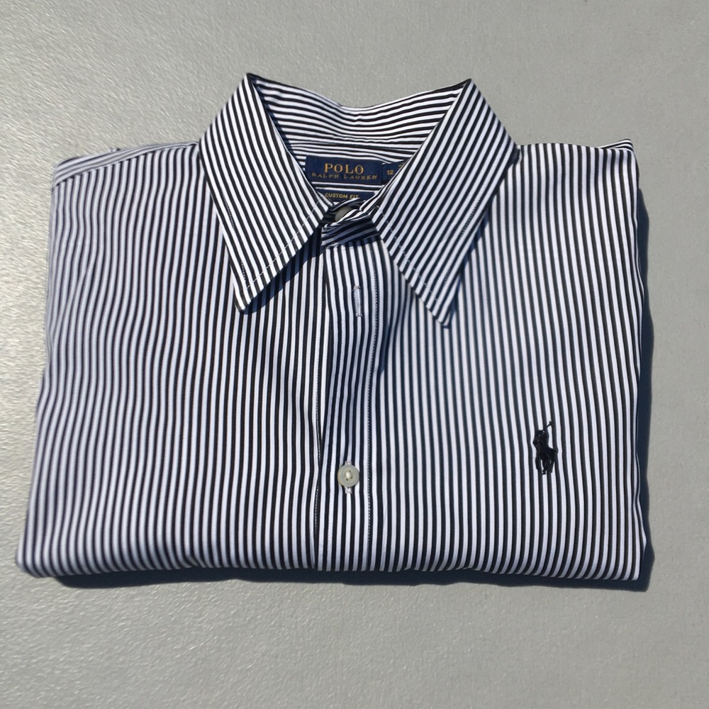 Polo Ralph Lauren Custom Fit Shirt Black/White